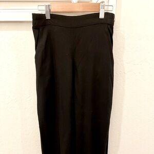 H&M black wide leg pull on trouser pants size 4